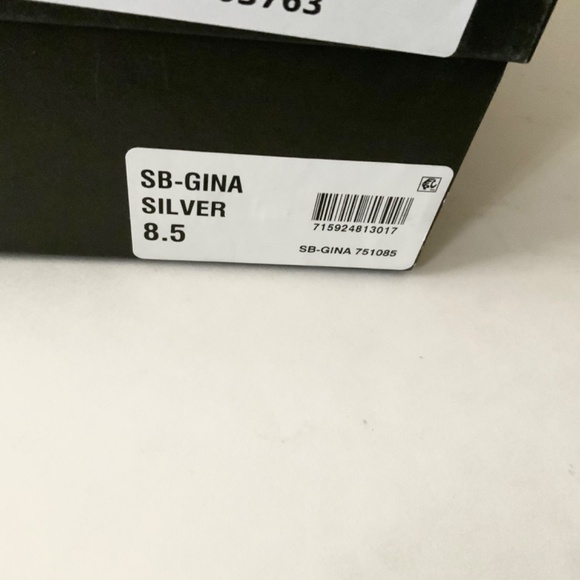 Betsey Johnson Gina Jeweled Ankle Strap Dress Sandals Silver Satin Stiletto Heel - Picture 14 of 14